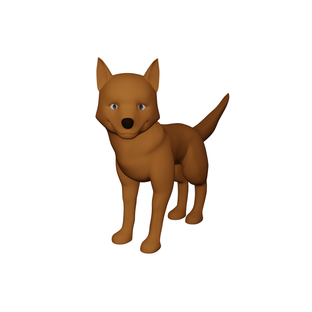Dog model + textured + rigged + idle animation preview image 3